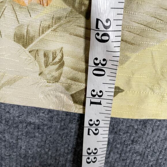 Tommy Bahama Mens Medium Button Up Shirt Yellow Silk Pineapple Floral Print - Picture 7 of 7